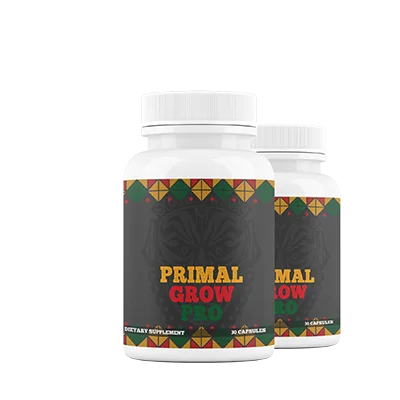 Primal Grow Pro two-bottle pack of daily male vitality capsules